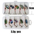 10pcs/lot LUSHAZER fishing spoon lures spinner bait 2.5-4g fishing wobbler metal baits spinnerbait isca artificial free with box