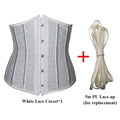 Sexy Corset Underbust Women Gothic Corset Top Curve Shaper Modeling Strap Slimming Waist Belt Lace Corsets Bustiers Black White