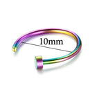 New Medical Titanium Punk Clip on Fake Piercing Body Nose Lip Rings Unisex Nose Ring Women Septum Piercing Jewelry