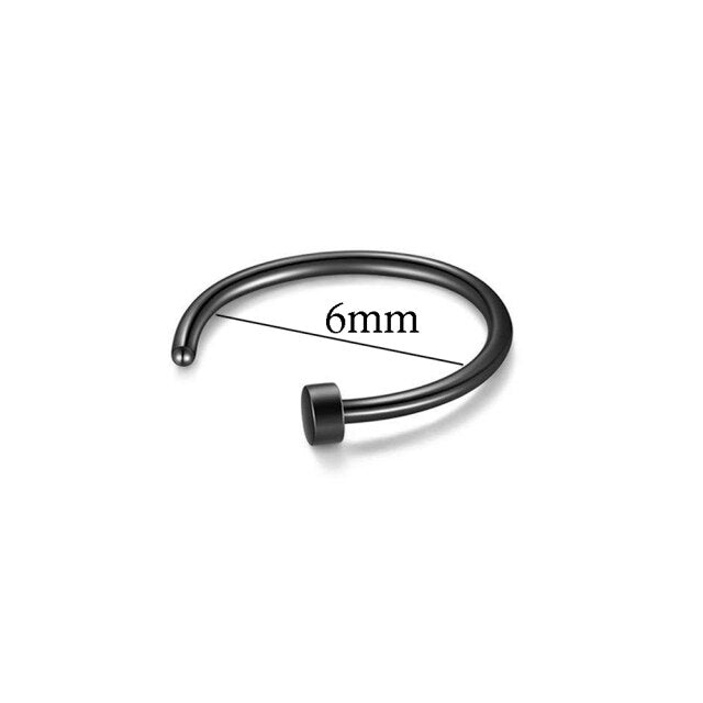 New Medical Titanium Punk Clip on Fake Piercing Body Nose Lip Rings Unisex Nose Ring Women Septum Piercing Jewelry