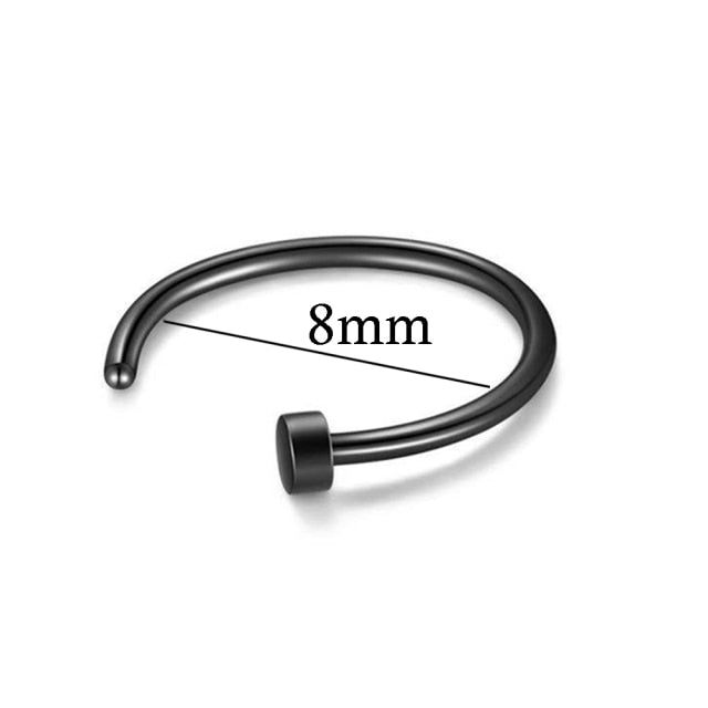 New Medical Titanium Punk Clip on Fake Piercing Body Nose Lip Rings Unisex Nose Ring Women Septum Piercing Jewelry