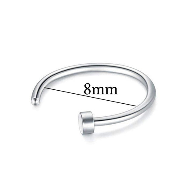 New Medical Titanium Punk Clip on Fake Piercing Body Nose Lip Rings Unisex Nose Ring Women Septum Piercing Jewelry