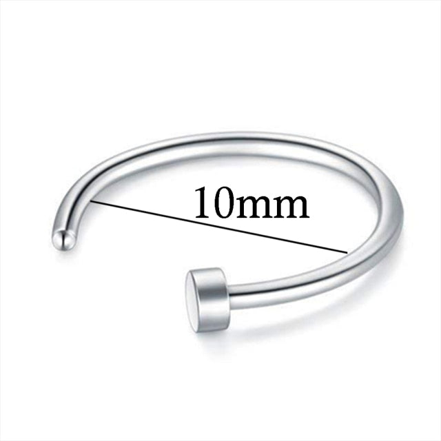 New Medical Titanium Punk Clip on Fake Piercing Body Nose Lip Rings Unisex Nose Ring Women Septum Piercing Jewelry