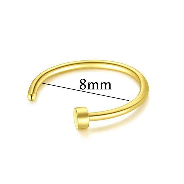 New Medical Titanium Punk Clip on Fake Piercing Body Nose Lip Rings Unisex Nose Ring Women Septum Piercing Jewelry