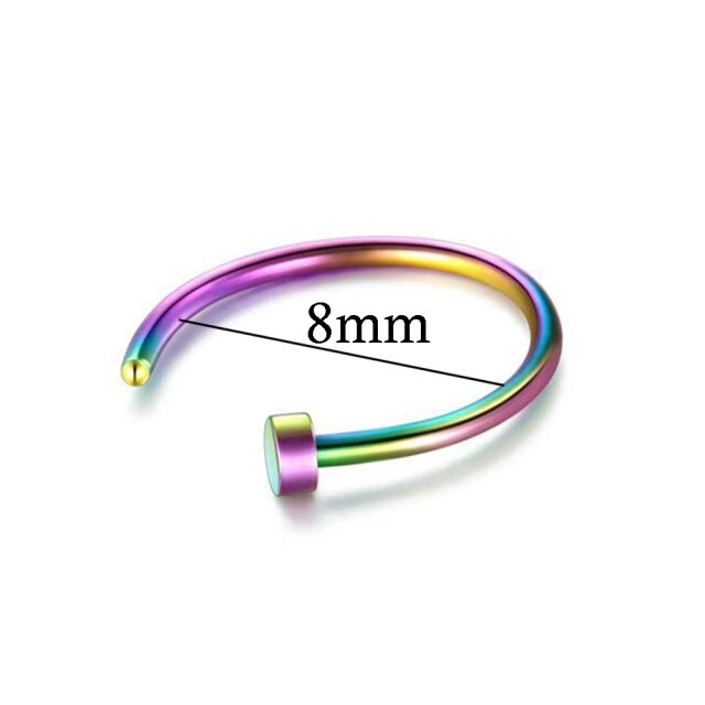 New Medical Titanium Punk Clip on Fake Piercing Body Nose Lip Rings Unisex Nose Ring Women Septum Piercing Jewelry