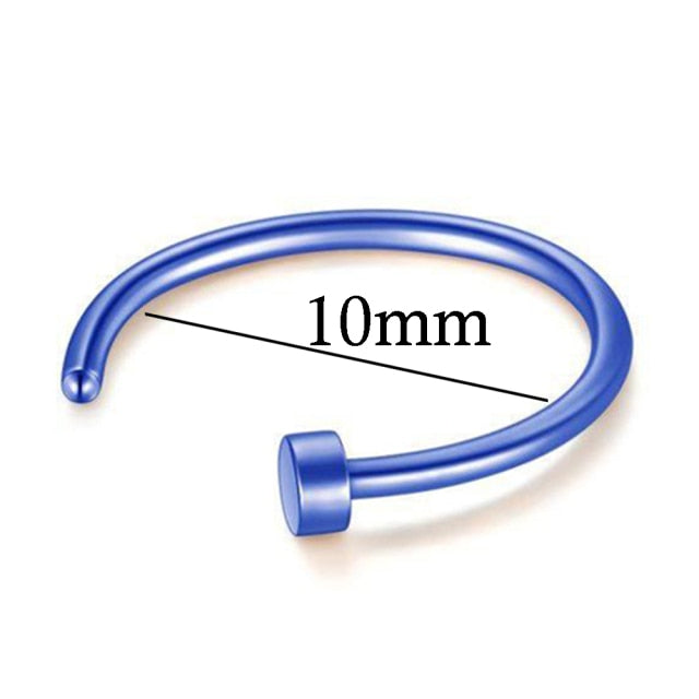 New Medical Titanium Punk Clip on Fake Piercing Body Nose Lip Rings Unisex Nose Ring Women Septum Piercing Jewelry