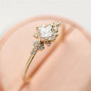 IPARAM 4 Pcs/set Crystal Zircon Gold Ring Set 2020 Vintage Bohemian Women Engagement Party Ring Set Jewelry