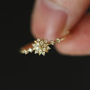 IPARAM 4 Pcs/set Crystal Zircon Gold Ring Set 2020 Vintage Bohemian Women Engagement Party Ring Set Jewelry