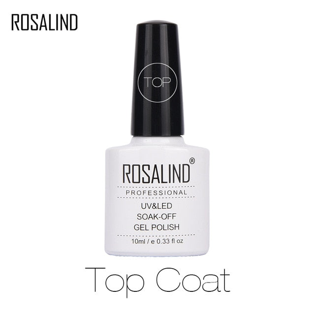 ROSALIND 10ML Top Base Coat Gel Nail Polish For Nail Extension UV LED Gel Lacquer Nail Art Primer For Nails Semi Permanent T
