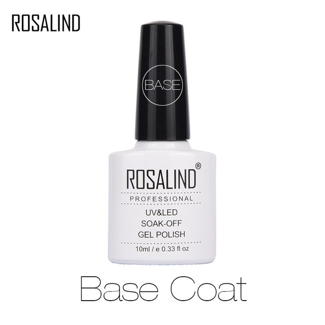 ROSALIND 10ML Top Base Coat Gel Nail Polish For Nail Extension UV LED Gel Lacquer Nail Art Primer For Nails Semi Permanent T
