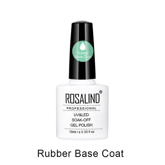 ROSALIND 10ML Top Base Coat Gel Nail Polish For Nail Extension UV LED Gel Lacquer Nail Art Primer For Nails Semi Permanent T