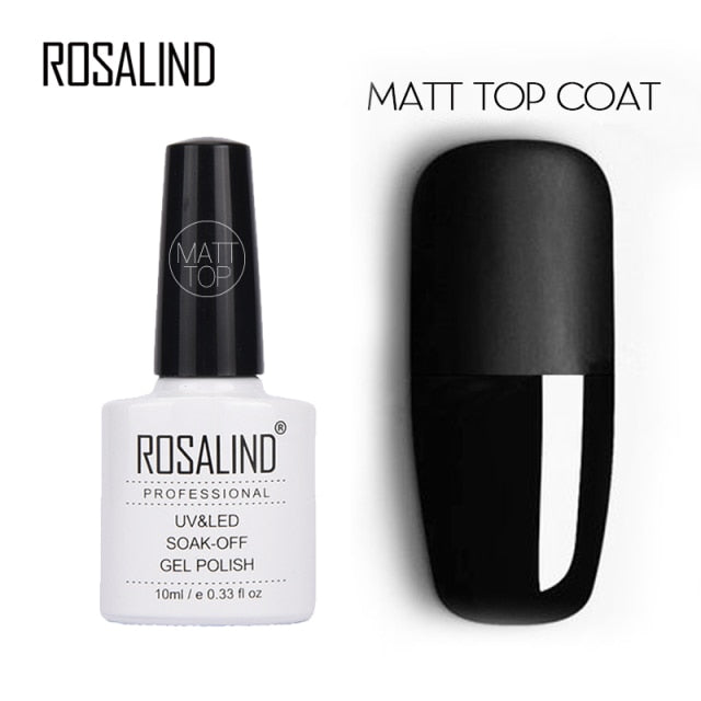 ROSALIND 10ML Top Base Coat Gel Nail Polish For Nail Extension UV LED Gel Lacquer Nail Art Primer For Nails Semi Permanent T