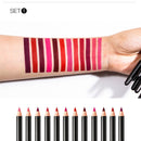 Brand 12pcs Matte Lip Liner Set Long Lasting Matt Smooth Pencil for Lip Contour Lipline Multi-Functional Makeup Cosmetics Pen