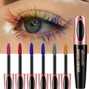 Colorful 4D Mascara Waterproof Lasting Thick Curling Blue Yellow Black Silk Fiber Lash Mascara Eyelash Thicken Color Eyes Makeup