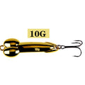 1pcs DD Metal Spoon Fishing Lure Treble Hook 5g 10g 15g 20g Silver Gold Metal Sequins Spinnerbait Treble Hook Hard Bait Tackle