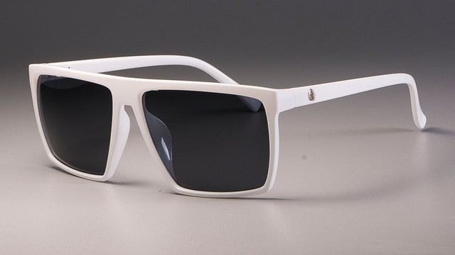 Kulou Retro Square Sunglasses Steampunk Men Women Brand Designer Glasses SKULL Logo Shades UV Protection Gafas