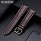 REMZEIM Calfskin Leather Watchband Soft Material Watch Band Wrist Strap 18mm 20mm 22mm 24mm With Silver Stainless Steel Buckle