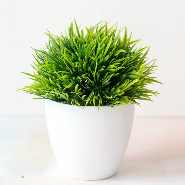 Artificial Plants Potted Bonsai Green Small Tree Plants Fake Flowers Potted Ornaments for Home Garden Decor Party Hotel Decor