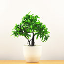 Artificial Plants Potted Bonsai Green Small Tree Plants Fake Flowers Potted Ornaments for Home Garden Decor Party Hotel Decor