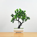Artificial Plants Potted Bonsai Green Small Tree Plants Fake Flowers Potted Ornaments for Home Garden Decor Party Hotel Decor