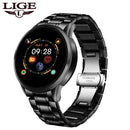 LIGE Fashion Smart Watch Men Women Sport Fitness Tracker for Android ios Heart Rate Blood Pressure Monitor Waterproof smartwatch
