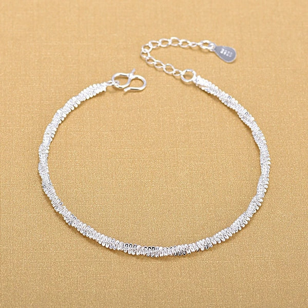 Free Shipping Top Quality Silver Bracelets 925 Sterling Silver Fashion Bracelets Fine Fashion Bracelet Gift