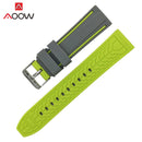 Soft Silicone Sport Watchband 20mm 22mm 24mm 26mm Rubber Diving Waterproof Men Replacement Bracelet Band Strap Watch Accessories