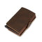 RFID Business Credit Card Holder Men Multifunction Automatic Aluminium Alloy Leather Cards Case Mini Wallet Slim Coin Purse