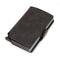 RFID Business Credit Card Holder Men Multifunction Automatic Aluminium Alloy Leather Cards Case Mini Wallet Slim Coin Purse