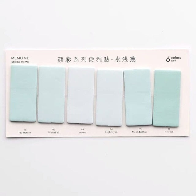 Sharkbang 60/80 Sheets Gradient Color N times Sticky Index Note Post Sticker Bookmark To Do List Paperlaria School Stationery