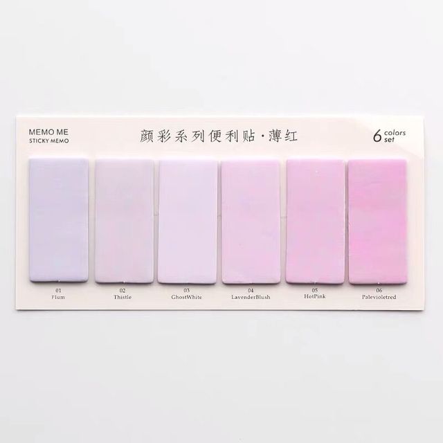 Sharkbang 60/80 Sheets Gradient Color N times Sticky Index Note Post Sticker Bookmark To Do List Paperlaria School Stationery