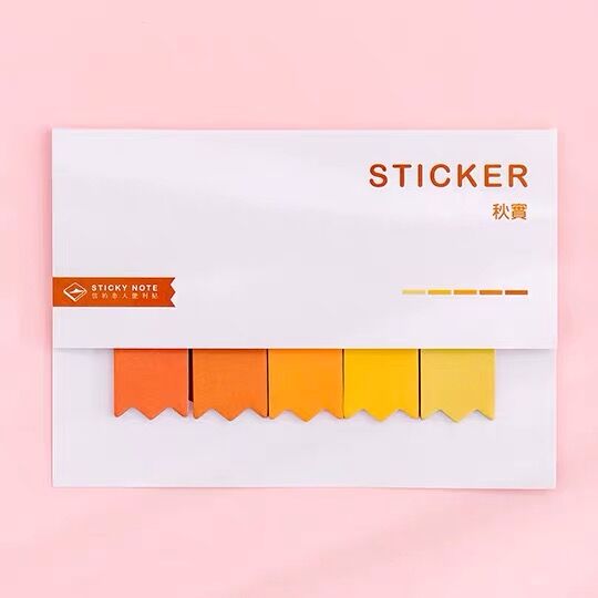 Sharkbang 60/80 Sheets Gradient Color N times Sticky Index Note Post Sticker Bookmark To Do List Paperlaria School Stationery