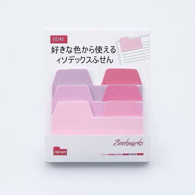 Sharkbang 60/80 Sheets Gradient Color N times Sticky Index Note Post Sticker Bookmark To Do List Paperlaria School Stationery
