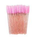 QSTY eyelash brush makeup brushes 50pcs individual disposable mascara applicator comb wand lash makeup brushes tools 6colors