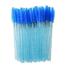 QSTY eyelash brush makeup brushes 50pcs individual disposable mascara applicator comb wand lash makeup brushes tools 6colors