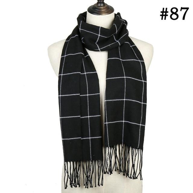 2019 Hot sale plaid cashmere women scarf winter warm shawl and wraps bandana pashmina soft long tassel female foulard bufandas
