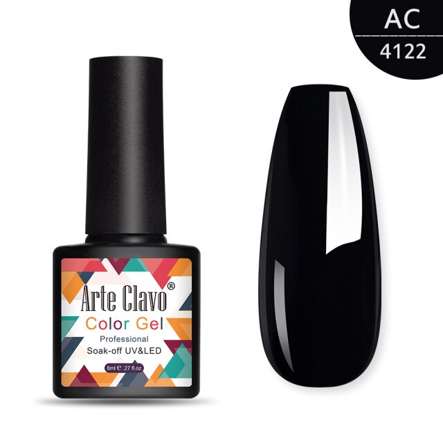 Arte Clave New Arrival Gel Nail Polish Soak Off Nail Art Varnish Lacquer 8ml LED Pink Red Glitter Gel Nail All For Manicure