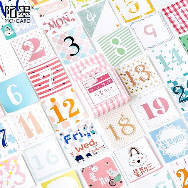 45 pcs/Box Various Stickers Pack Kawaii Planner Journal Scrapbooking Stickers Stationery School Supplies