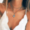 2020 New Female Fashion Crystal Heart Necklace Pendant Short Gold Chain Necklace Pendant Necklace Charm Gifts Girlfriends Gift