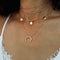 2020 New Female Fashion Crystal Heart Necklace Pendant Short Gold Chain Necklace Pendant Necklace Charm Gifts Girlfriends Gift