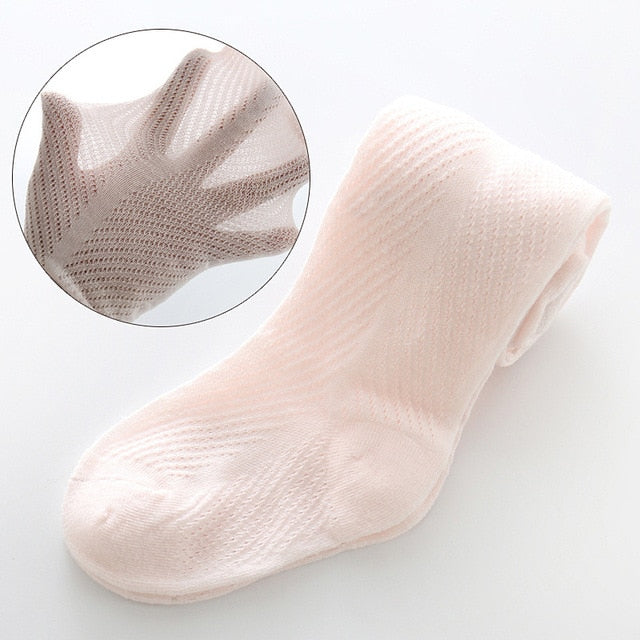 YWHUANSEN 0-6 Yrs Spring Summer Autumn Cute Baby Girls Mesh Cable Knit Tights Cotton Breathable Pantyhose For Toddler Girls Sale
