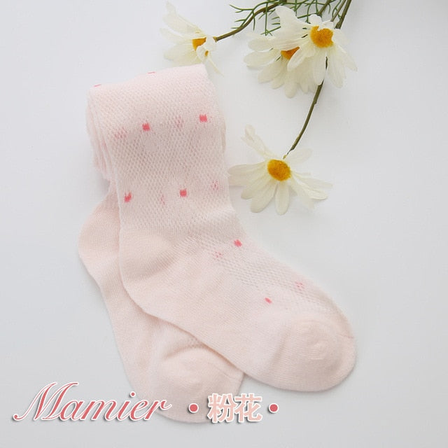 YWHUANSEN 0-6 Yrs Spring Summer Autumn Cute Baby Girls Mesh Cable Knit Tights Cotton Breathable Pantyhose For Toddler Girls Sale