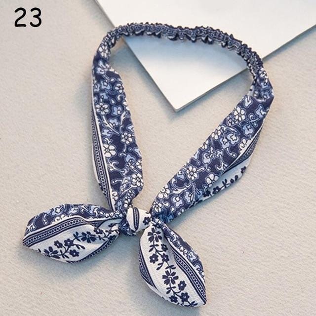 Women Sweet Hair Bands Print Headbands Retro Hair Accessories Cross Turban Bandage Bandanas Hairband Headwrap Summer Headwear