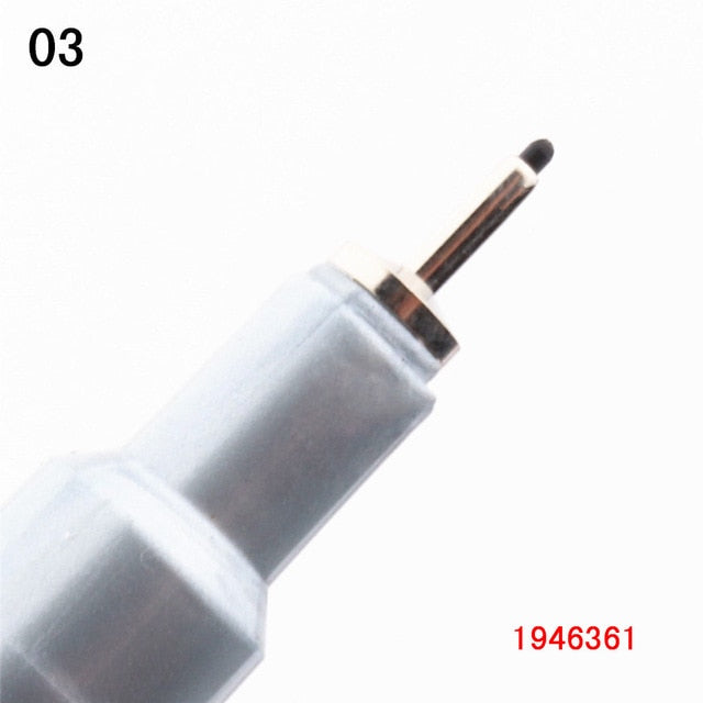 Waterproof Ink Black Micron Neelde Drawing Pen Pigment Fine Line Sketch Markers Pen For Writing Hand-Paint anime Art Supplies
