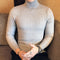 2019 Korean Slim Solid Color Turtleneck Sweater Mens Winter Long Sleeve Warm Knit Sweater Classic Solid Casual Bottoming Shirt