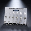 KISSWIFE 12Pairs/Set Simulated Pearl Earrings For Women Jewelry Bijoux Brincos Pendientes Mujer Fashion Stud Earrings