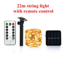 LED Outdoor Solar Lamp String Lights 100/200 LEDs Fairy Holiday Christmas Party Garland Solar Garden Waterproof 10m