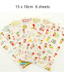 Cute Molang Rabbit Cartoon Animals Sticker Pvc Cartoon Stickers Diary Sticker Scrapbook Decoration Stationery Stickers