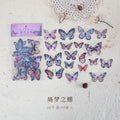 40pcs/pack Butterfly Stickers Diary Sealing Label Sticker Decal Travel Sticker Diy Scrapbooking Diary Planner Albums Decoration