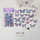 40pcs/pack Butterfly Stickers Diary Sealing Label Sticker Decal Travel Sticker Diy Scrapbooking Diary Planner Albums Decoration